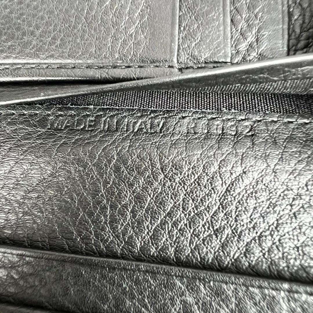 DIOR レザー トロッター 二つ折り財布 ブラック