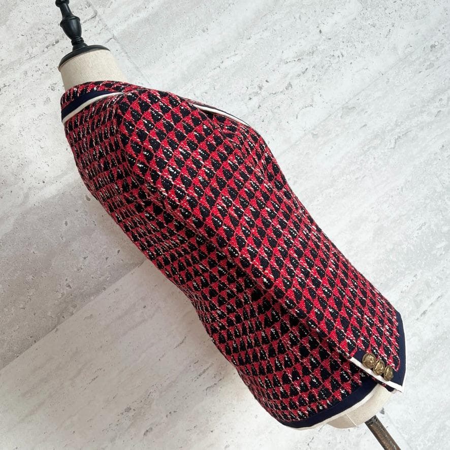 極美品★GUCCI★ツイード★モダン★トリミング★テーラードジャケット