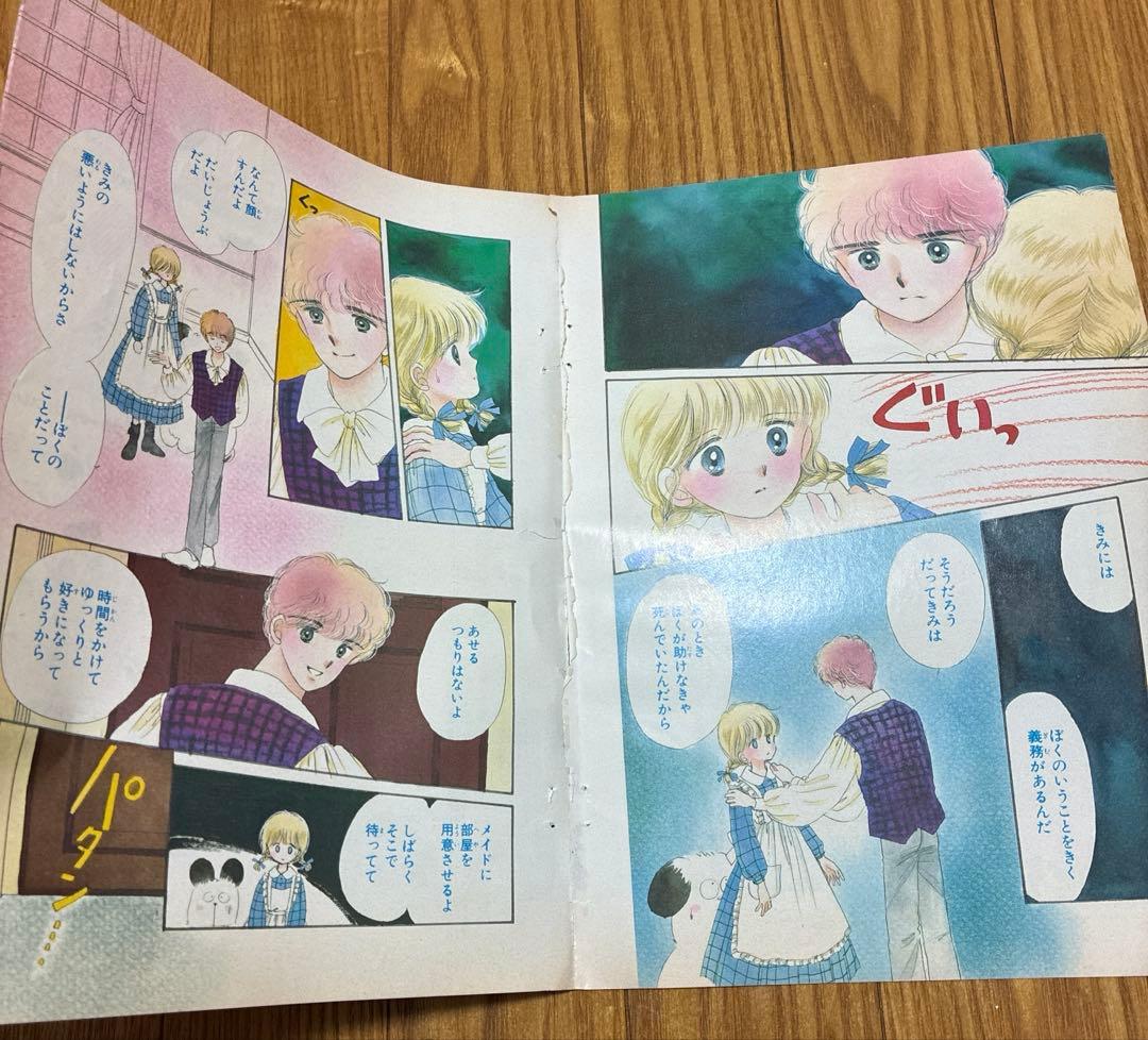 りぼん　姫ちゃんのリボン　水沢めぐみ　扉絵　巻頭カラー　切り抜き　レトロ