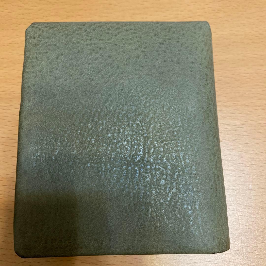 新品未使用　日本製　SAFUJI/ミニ折り財布　グレイカーキ