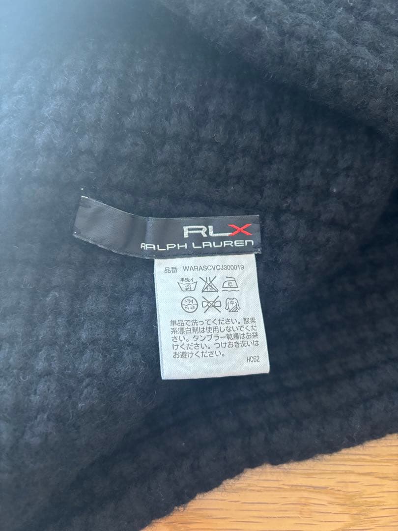 RALPH LAUREN RLX カシミヤスヌード　ブラック