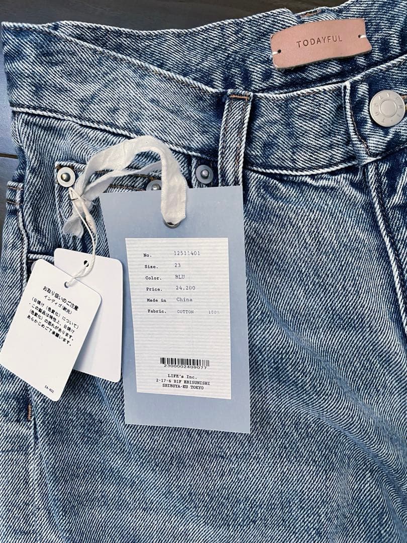 新品TODAYFUL Cary's Denim 23 トゥデイフル