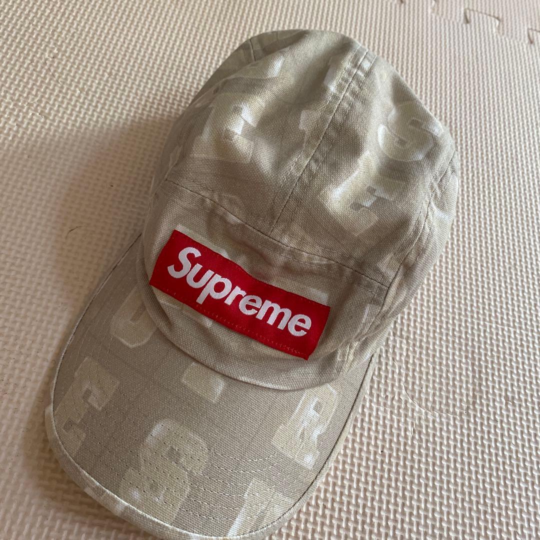 Supreme ベージュ ロゴキャップ