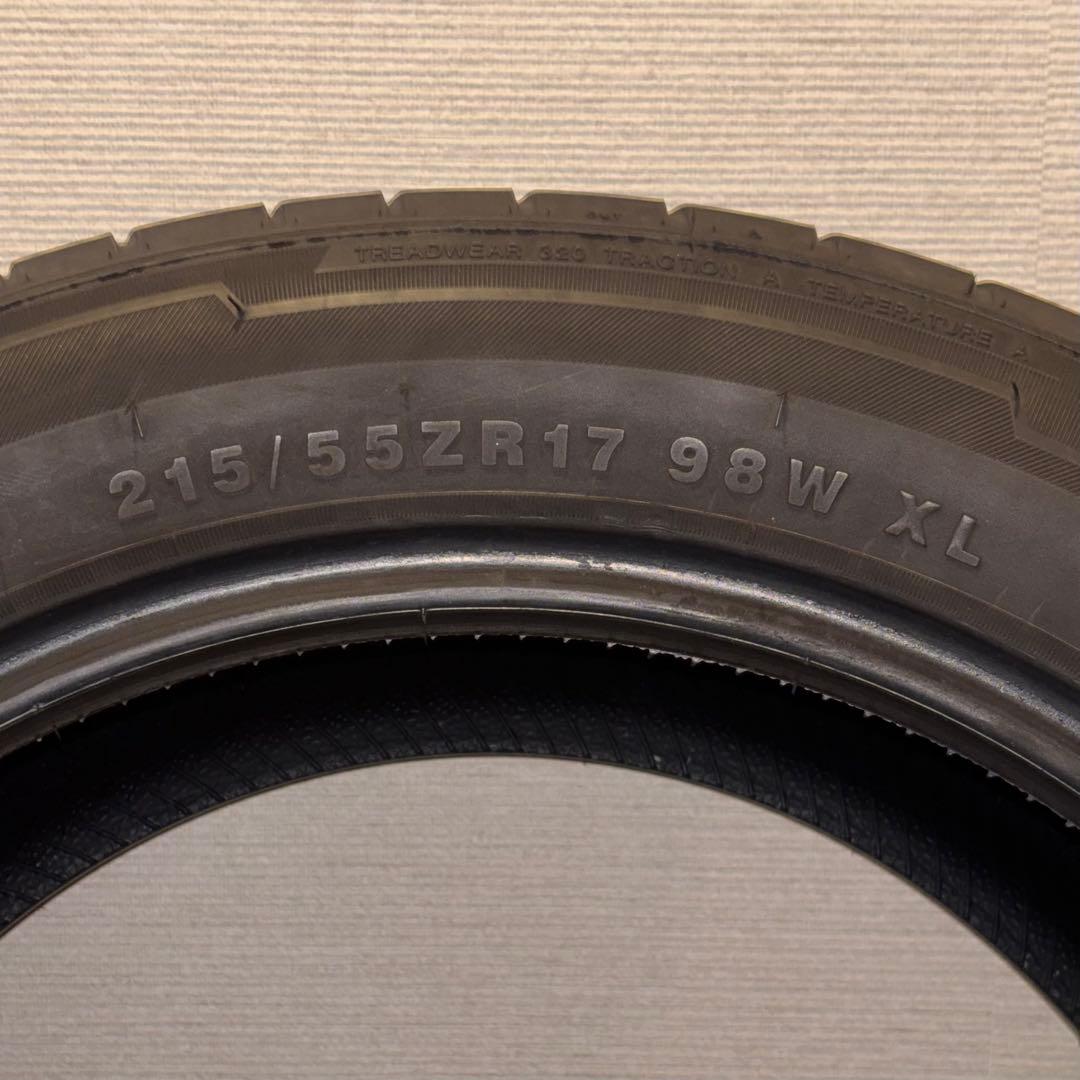 215/55r17 ミレバー スポーツマクロMA349 残り溝73% 2本セット