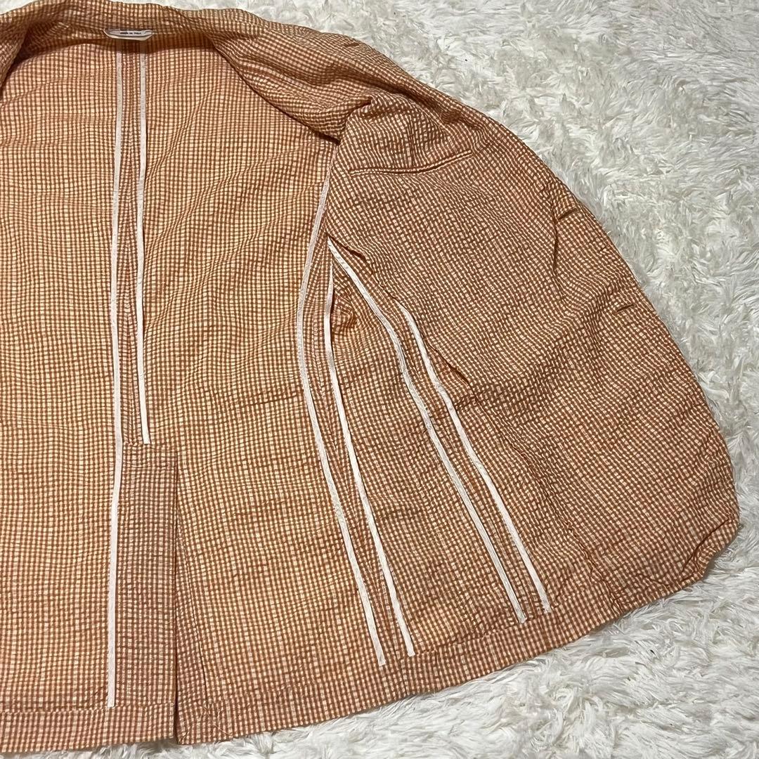 【送料無料】HERMES テーラードジャケット メンズ 48 ブラウン系