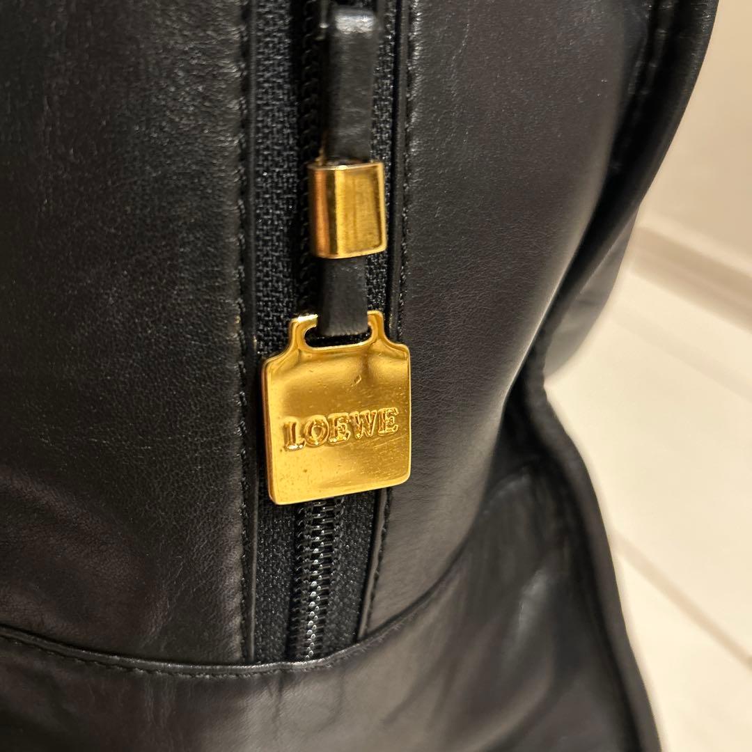 LOEWE アマソナ アナグラム ボストンバッグ 黒