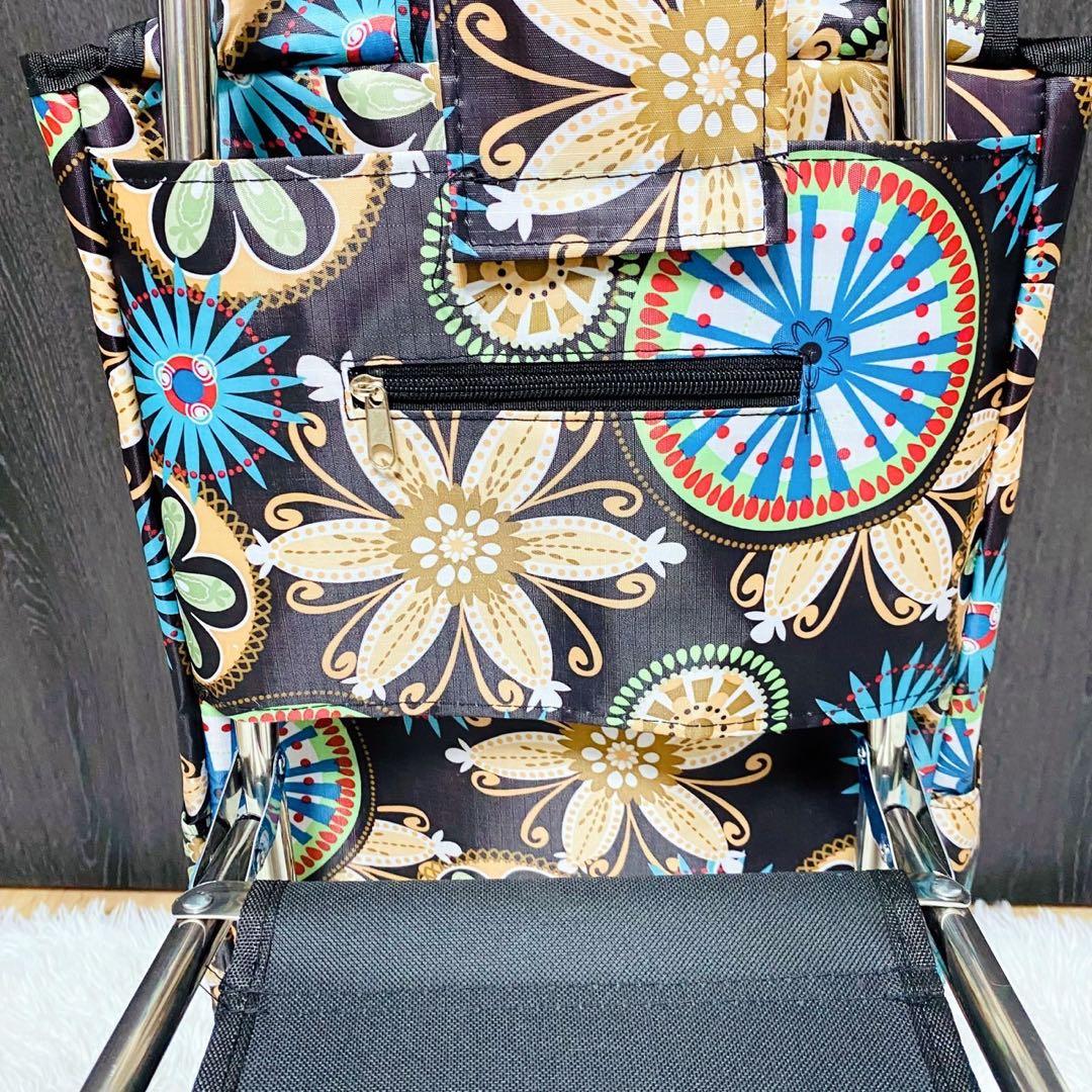 【美品】 椅子付き 6輪 ショッピングカート 折りたたみ式 軽量 保冷保温