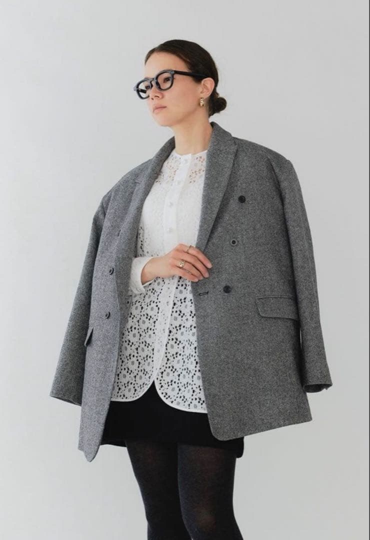 yori⭐︎エコウールツイードジャケット36【2025AW】新品同様 試着のみ