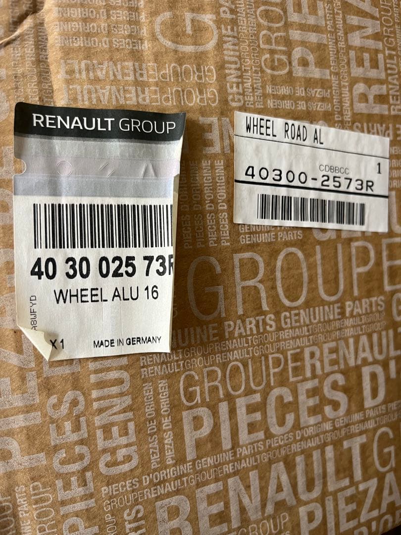 RENAULT 純正アルミホイール16インチ　１本　送料無料