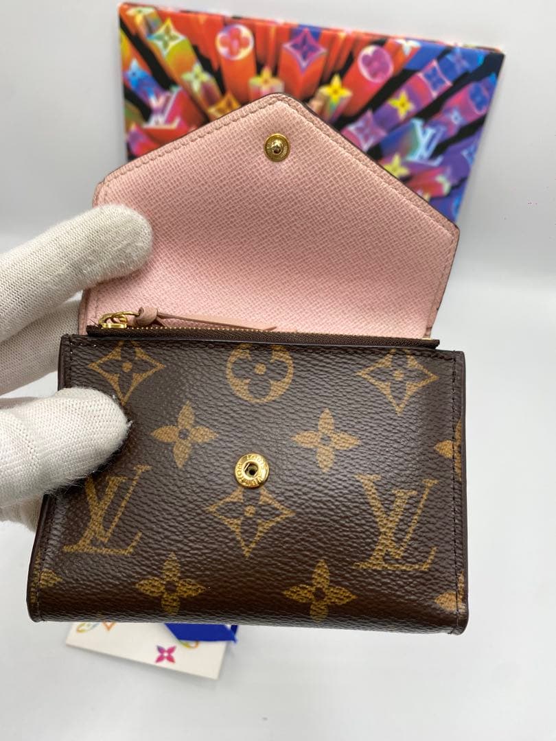 美品‼️ルイヴィトン　三つ折り財布　ポルトフォイユヴィクトリーヌ　モノグラム