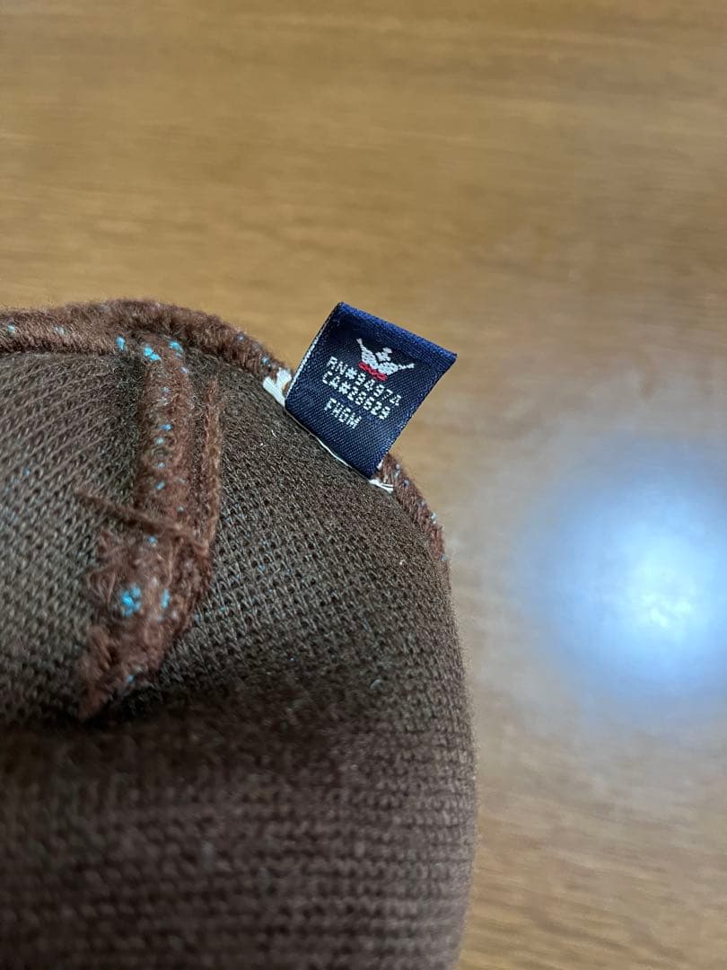 “紺タグ” old stussy チェック柄 ビーニー ニット帽 90s 00s