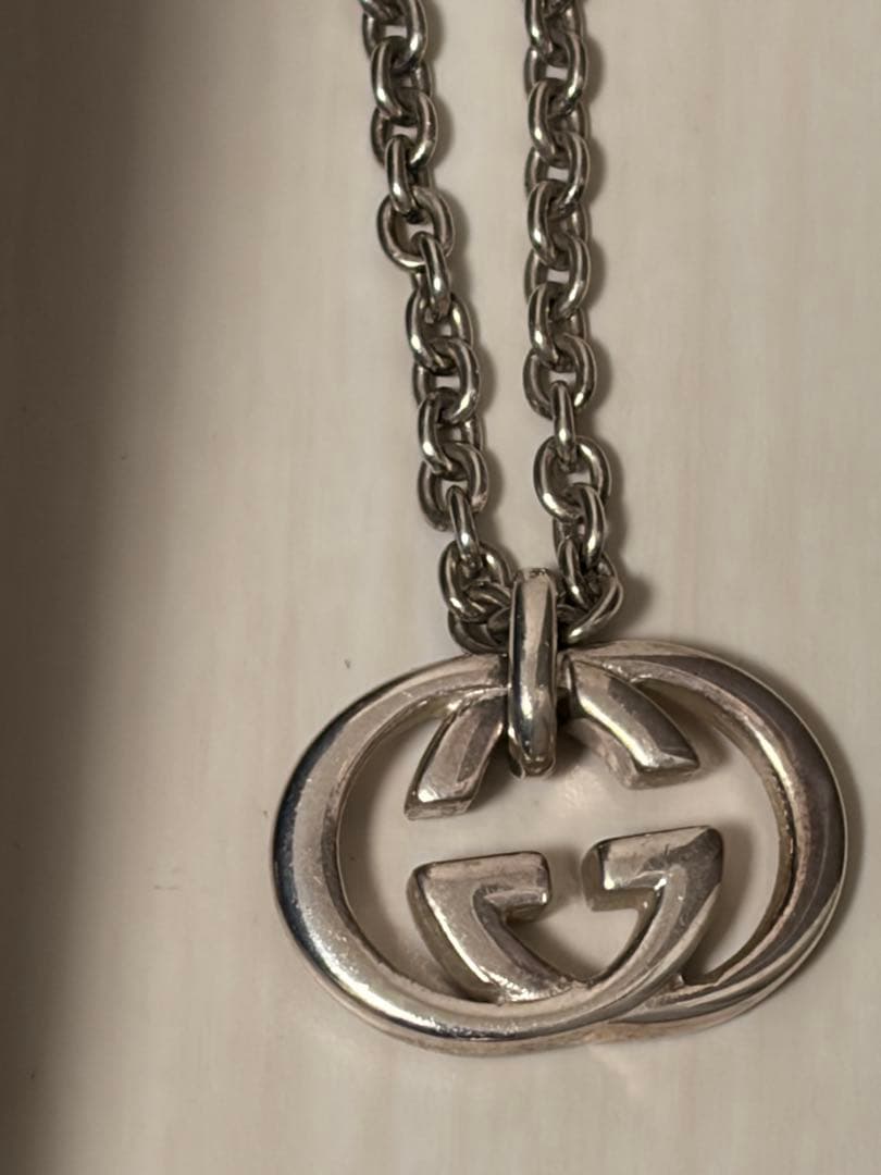 GUCCI グッチ インターロッキングG ペンダント ネックレス シルバー925