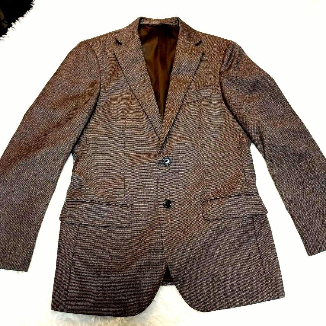 BEAMS HEART マーチンソン生地 ブラウン ビジネスジャケットLsize