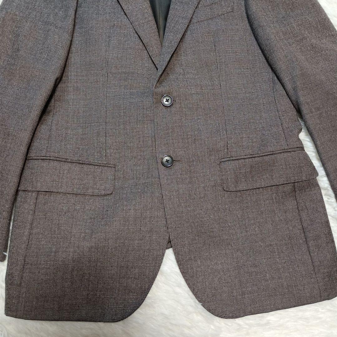 BEAMS HEART マーチンソン生地 ブラウン ビジネスジャケットLsize