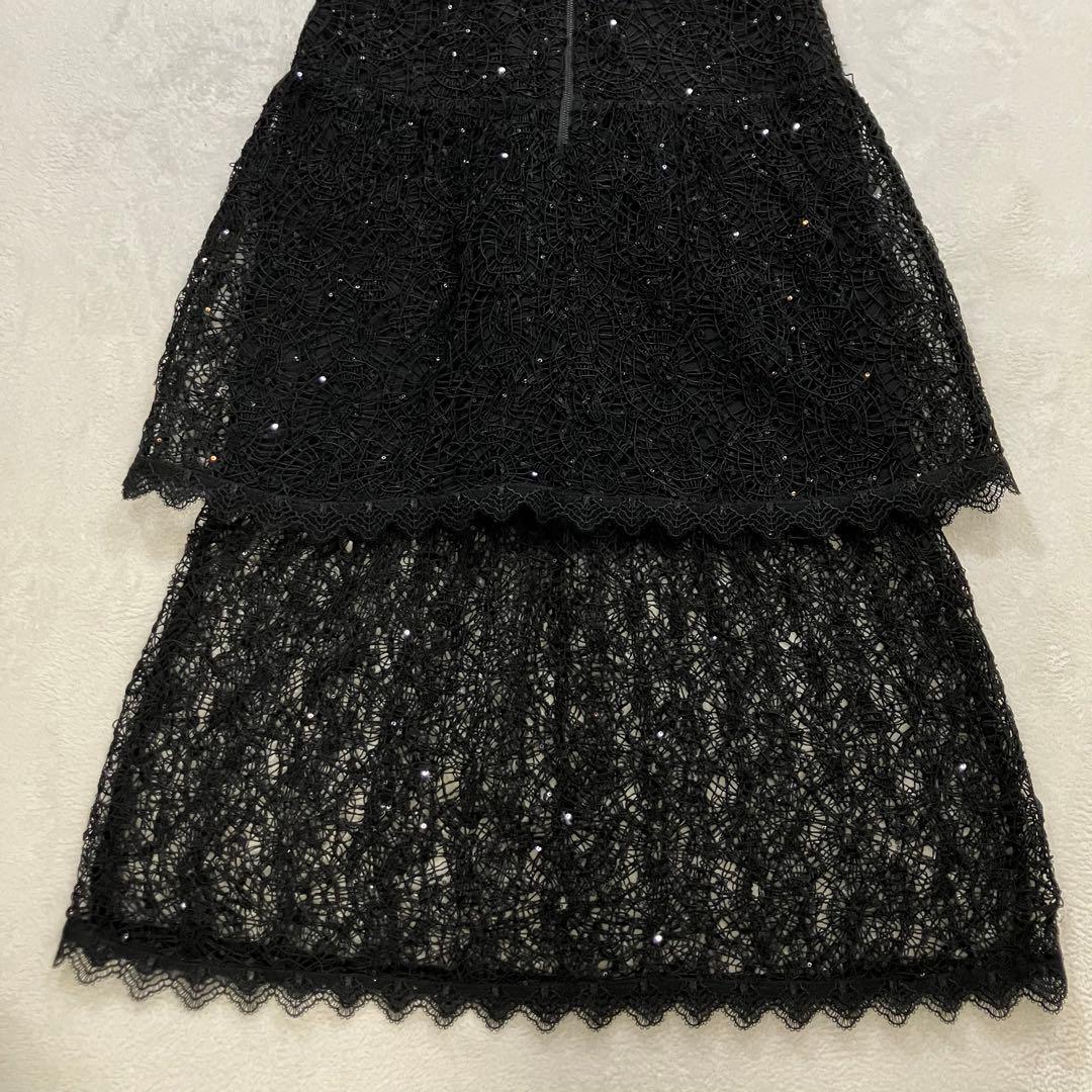 キャロル30美品♡セルフポートレート　クリスタル レイヤード レースドレス