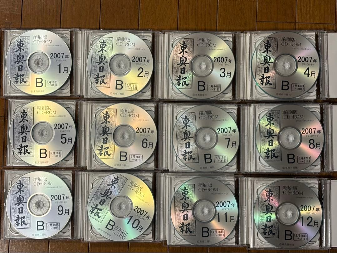 東奥日報　縮刷版CD-ROM　2007年