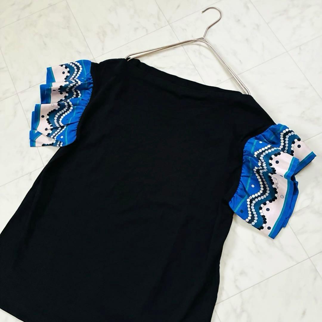 エミリオプッチ ラッフルスリーブ 袖フリル カットソー Tシャツ シルク