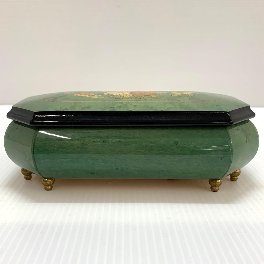 美品 オルゴール イタリア製 象嵌細工 ジュエリーボックス 宝石箱