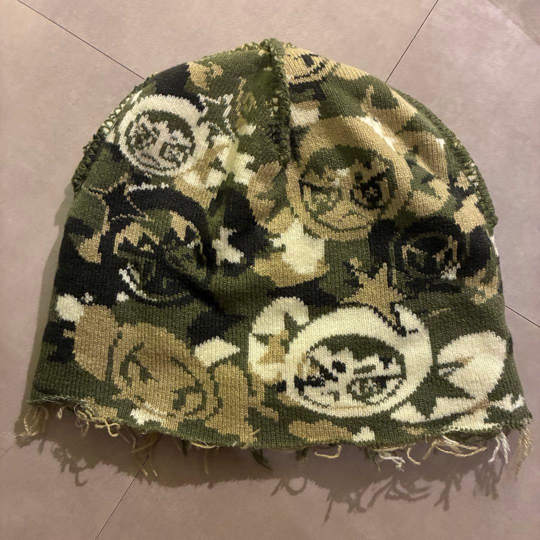 happy99 ThreadTek Camo Beanie Black ビーニー