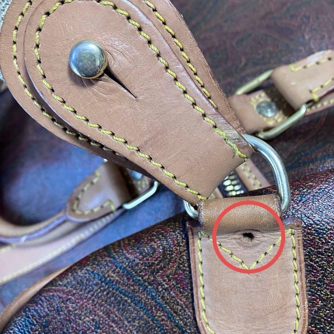 ETRO エトロ ボストンバッグ ブラウン 大容量 旅行 ペイズリー ショルダー
