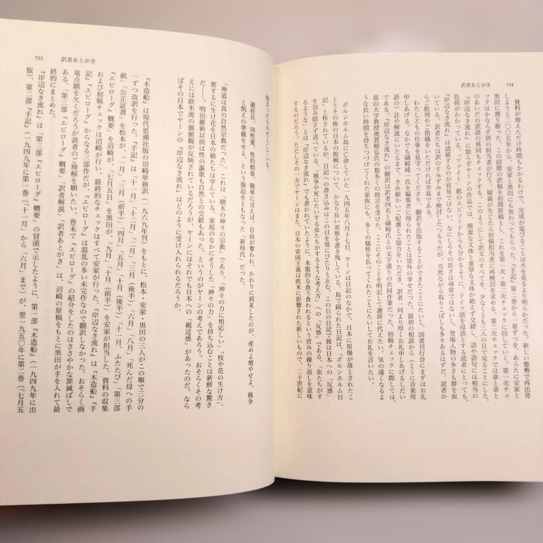 岸辺なき流れ 上下 ハンス・ヘニー・ヤーン 国書刊行会