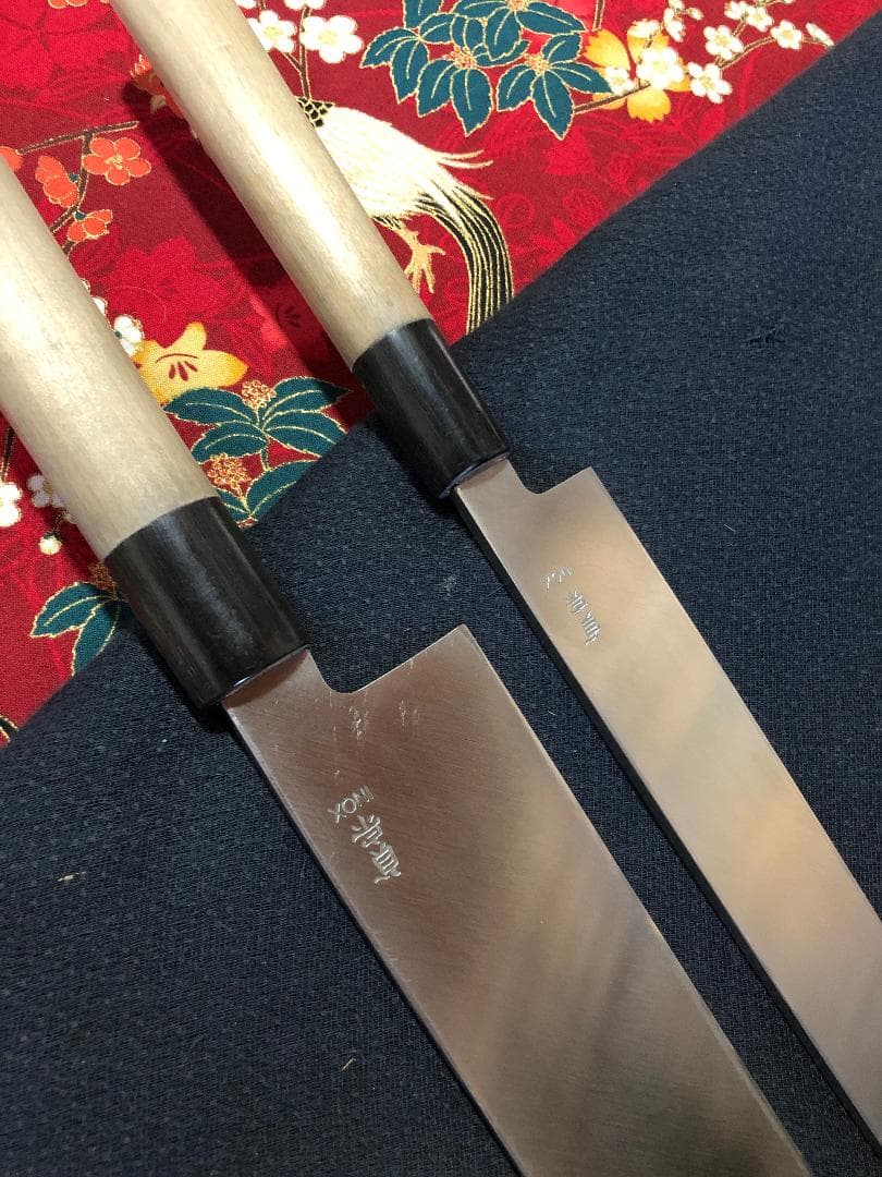 【いせやん】INOX・本焼き　鎌形薄刃包丁のみ