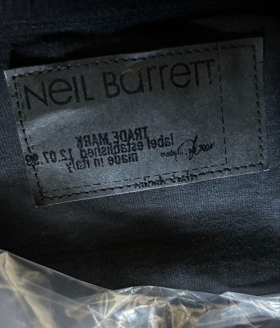 NEIL BARRETTニールバレット ブラックコーティングパーカー(S)