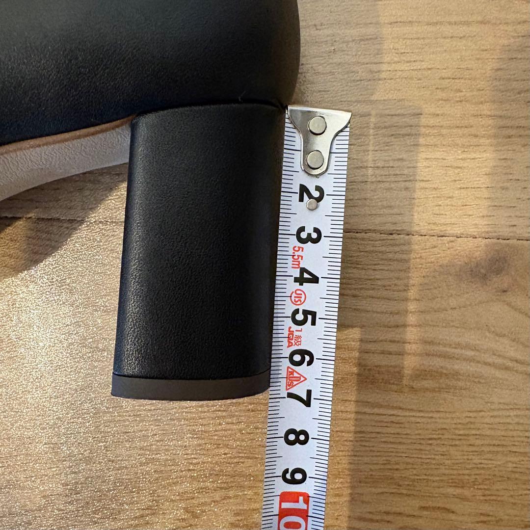 DIANA スクエアトゥショートブーツ　ブラック 24.5cm ヒール6.5cm
