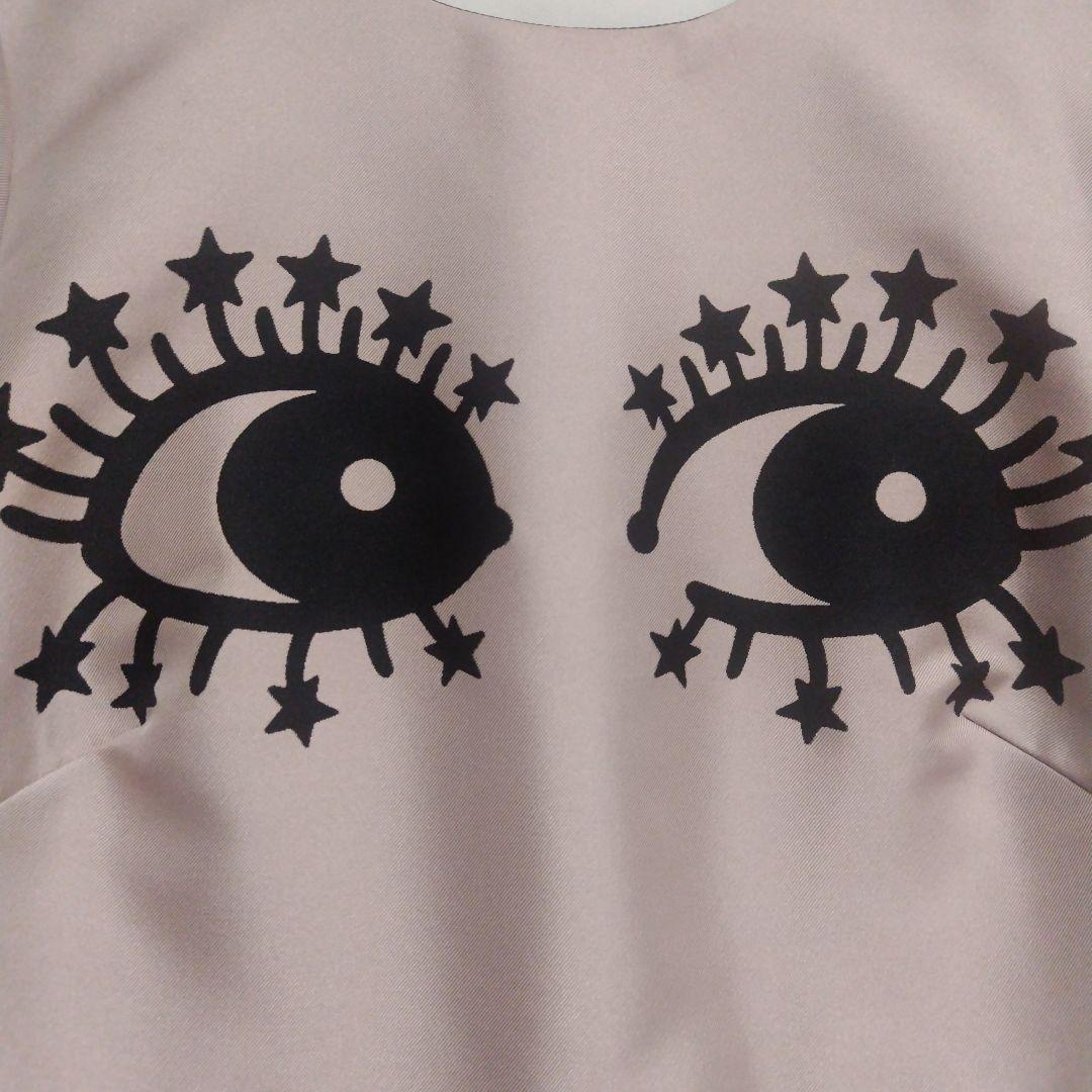 値下げ　RED VALENTINO 目プリント 半袖ワンピース