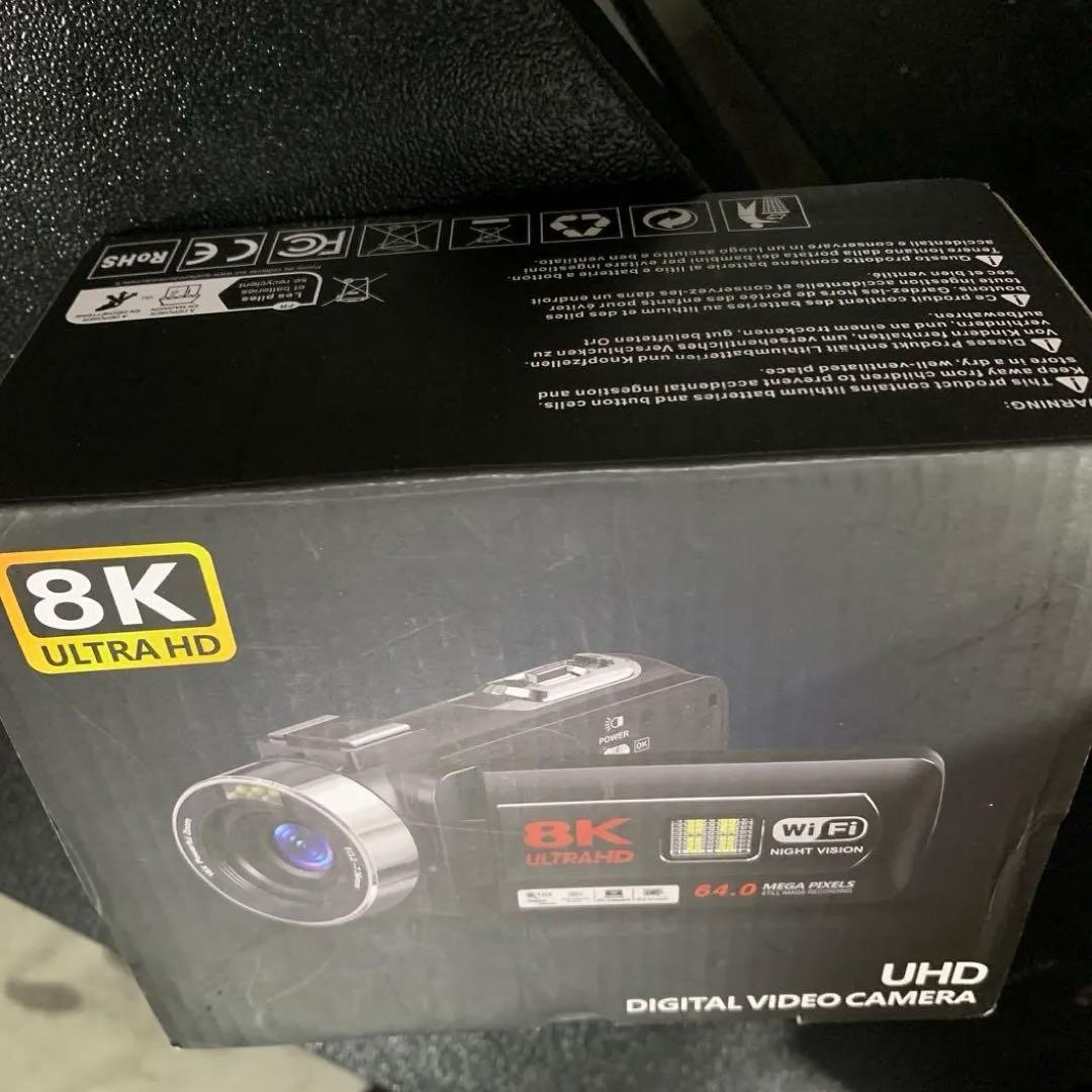 未使用　ビデオカメラ 8K 6400万画素 WIFI機能