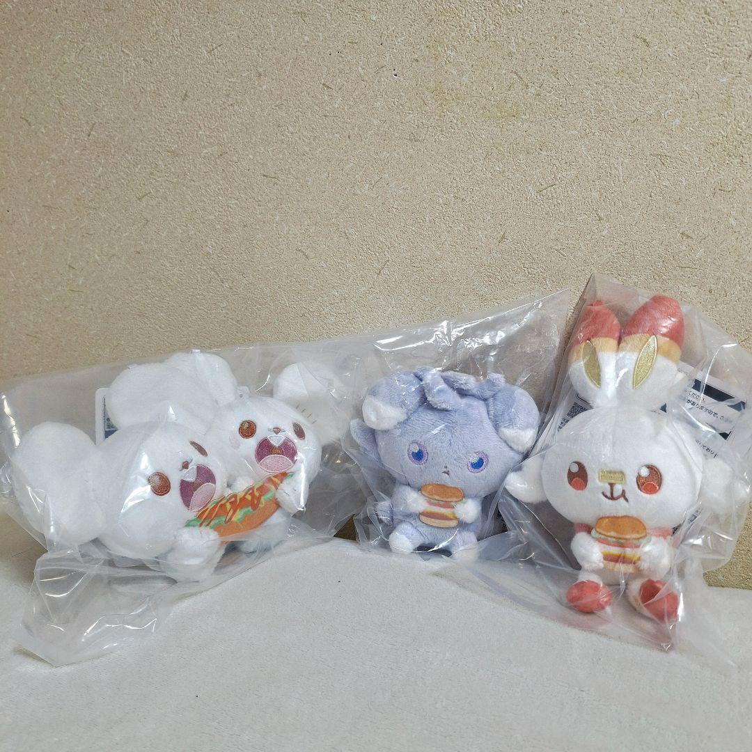 ポケピース 一番くじ F賞ぬいぐるみマスコット全3種コンプリート