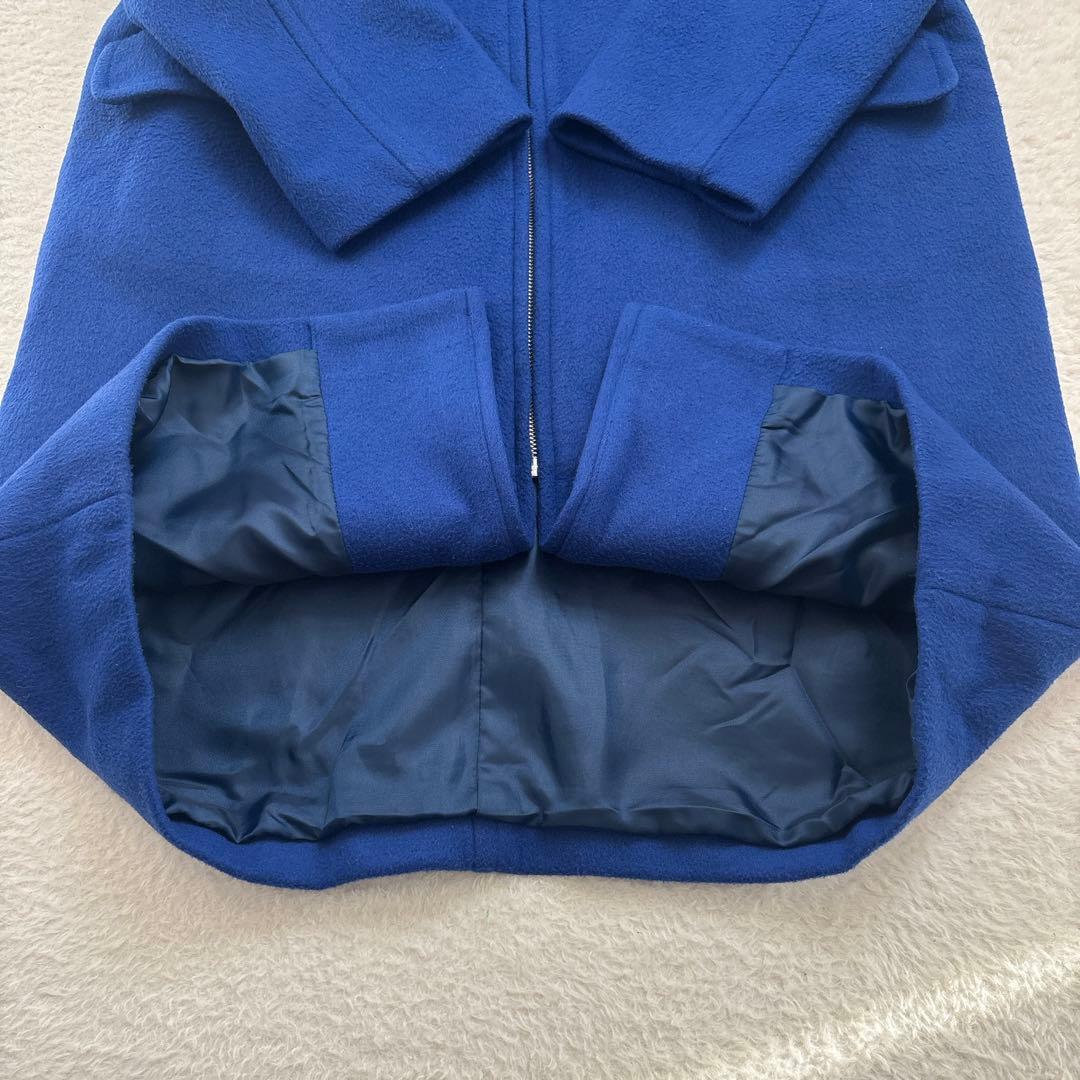 Spick and Span ビーバー フロントZIP ノーカラーコート L