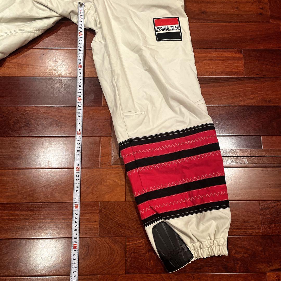 FABLICE スキー スノボ セットアップ レーシング L レトロ 平成 赤黒