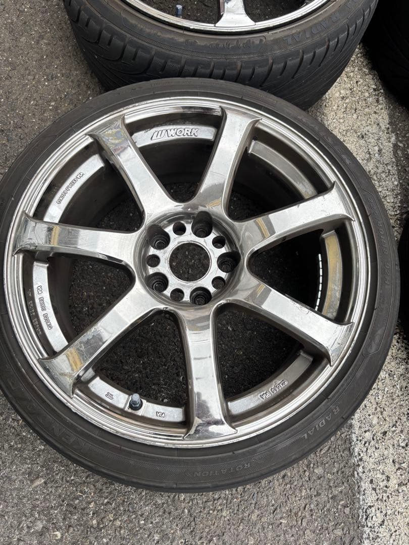 WORK XT7 18x8.5j+38 PCD114.3 マルチ ドリケツ