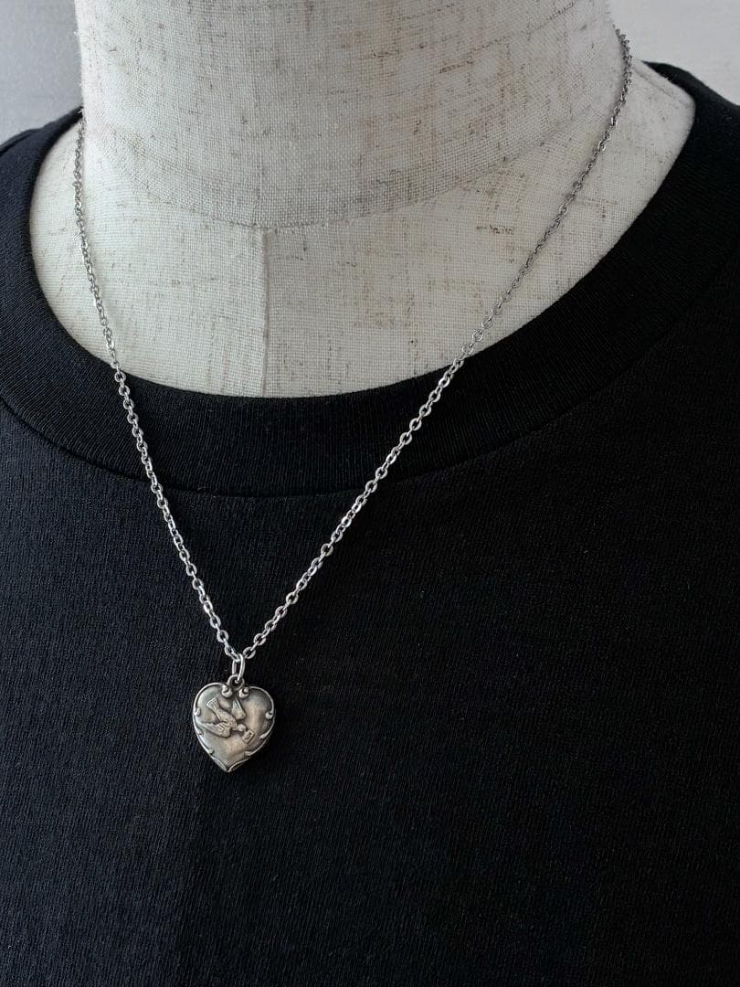 スウィートハートジュエリー鳩 ピジョン シルバーヴィンテージネックレス NAVY