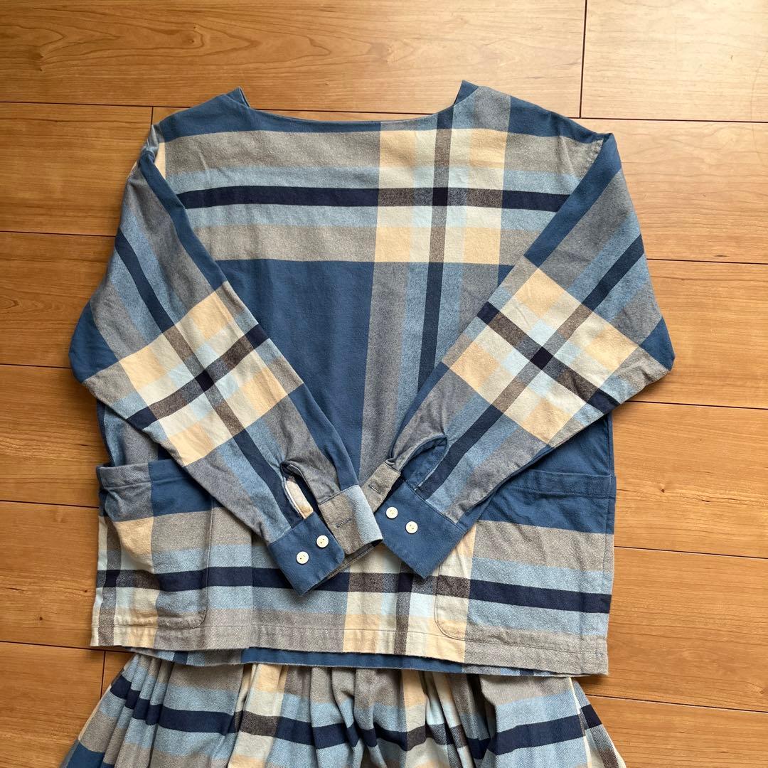 BE AMS BOY ビッグ タータン チェック セットアップ