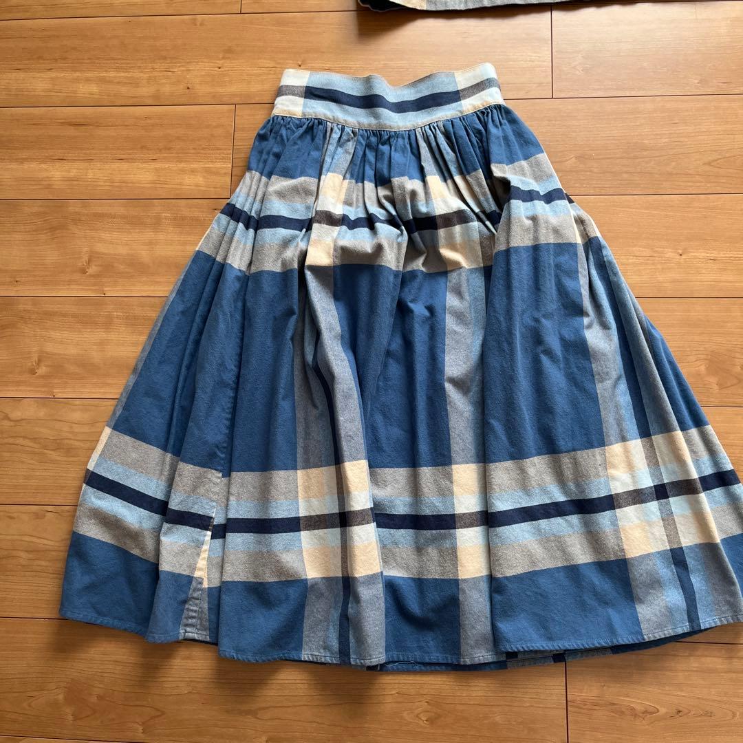 BE AMS BOY ビッグ タータン チェック セットアップ