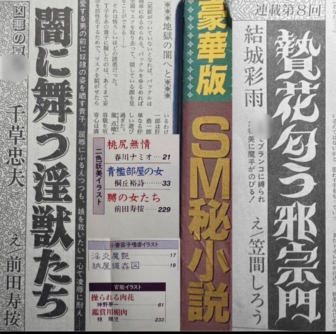 絶版】秘小説94年10月 千草忠夫 　　　　結城彩雨 前田寿按 楡畑雄二 椋陽児