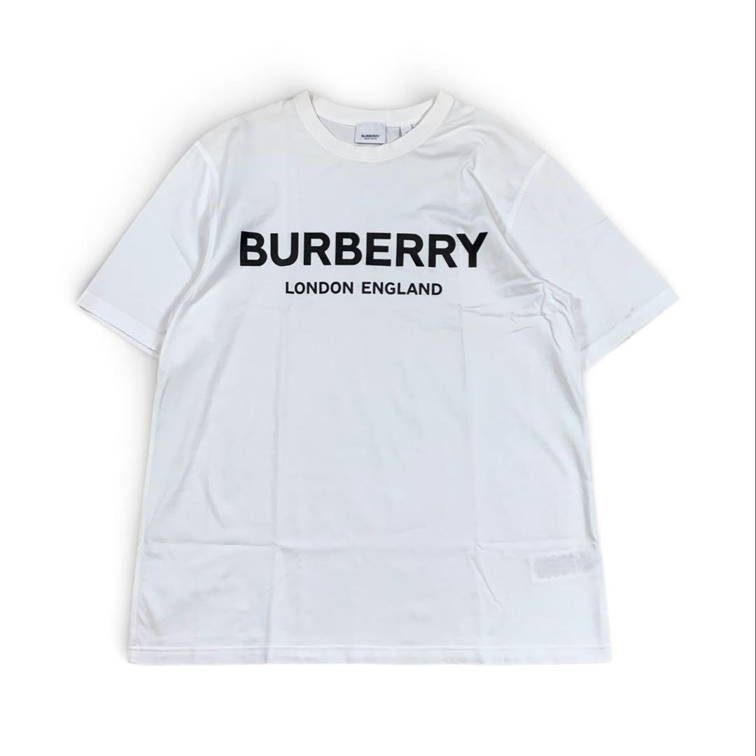 BURBERRY バーバリー　センターロゴTシャツ　Mサイズ　白