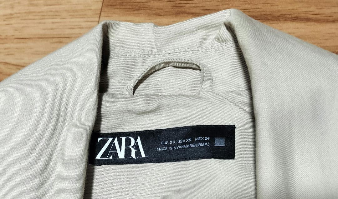 m*.様 【ZARA】ショートトレンチコート ダブルブレストトレンチコート
