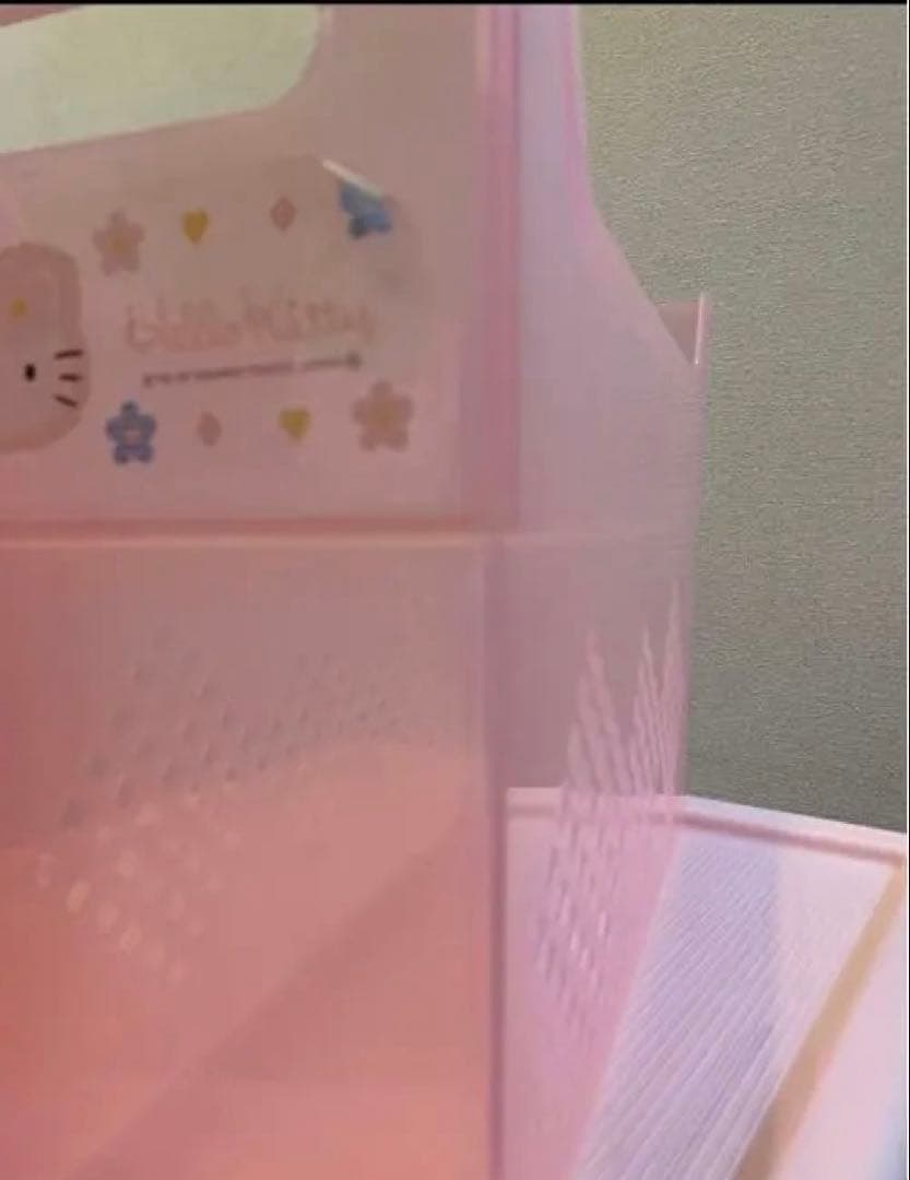 Sanrio Hello Kitty ３段収納ケース　野いちご　フェイス