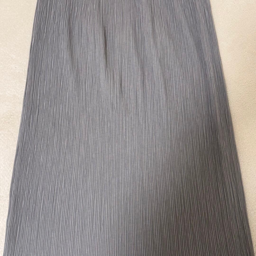 極美品✨ISSEY MIYAKE プリーツ　グレー　ロングスカート　サイズM