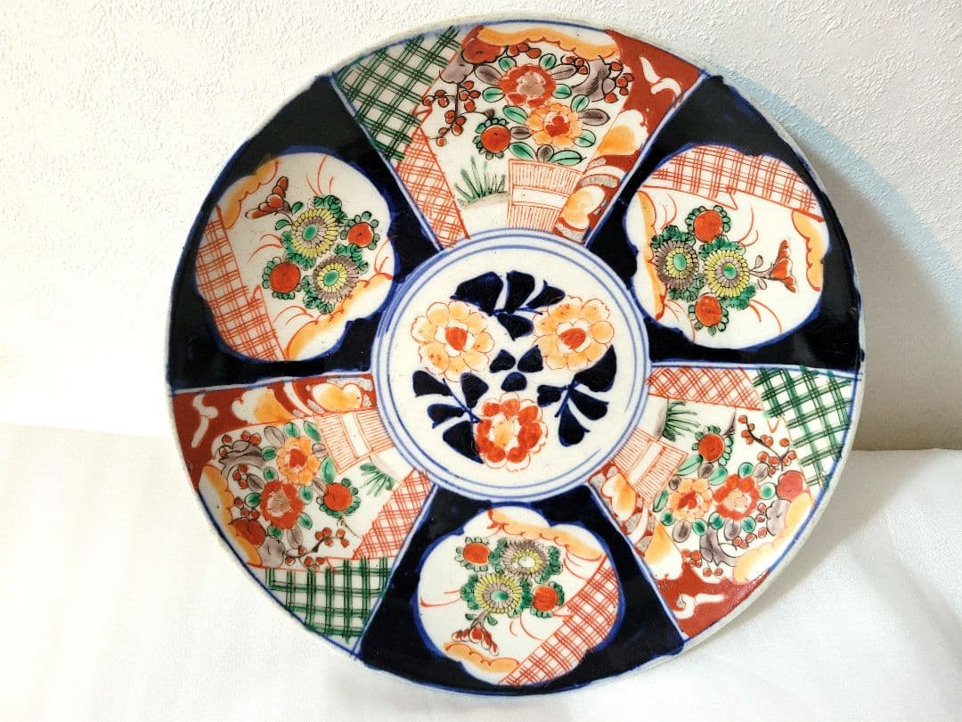 古伊万里　大皿　伝統工芸品　陶器製皿　 　約30センチ　　　K-1