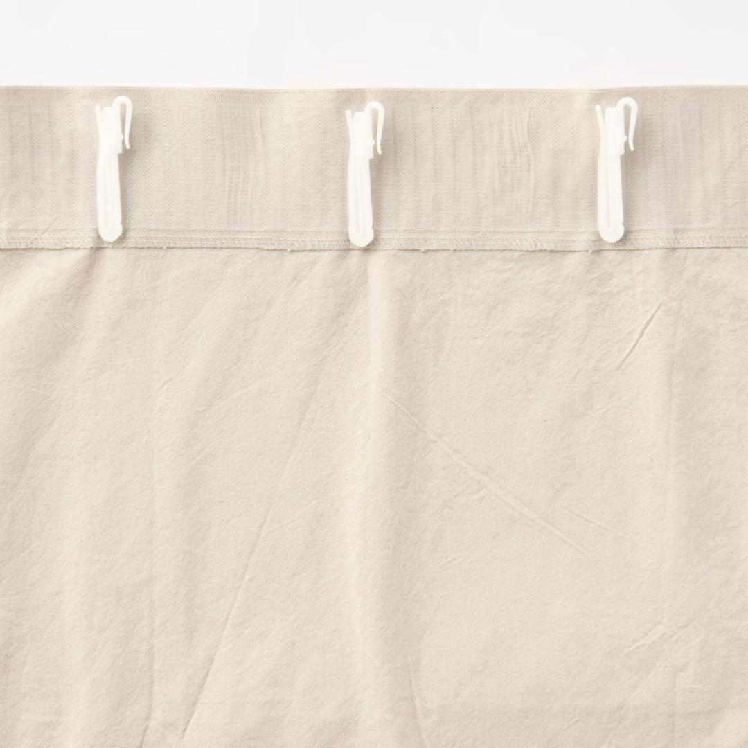 shio　無印良品　洗いざらし綿生地カーテン　4枚セット
