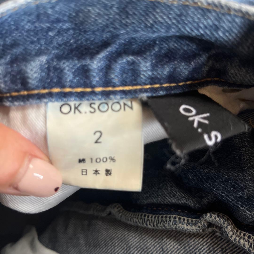パンツ ok.soon original wide denim blue 2
