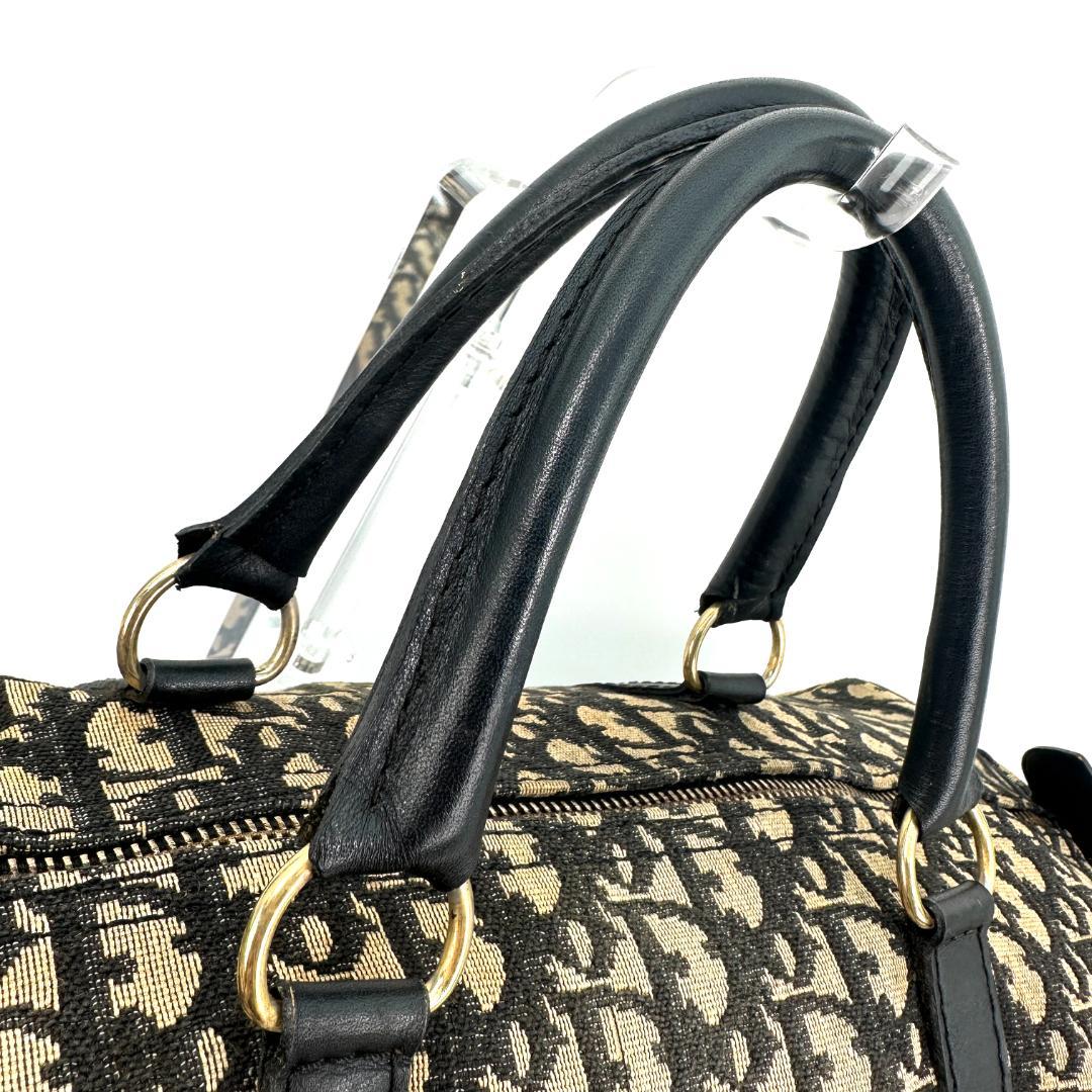 Christian Dior トロッター　総柄　キャンバス　ボストンバッグ