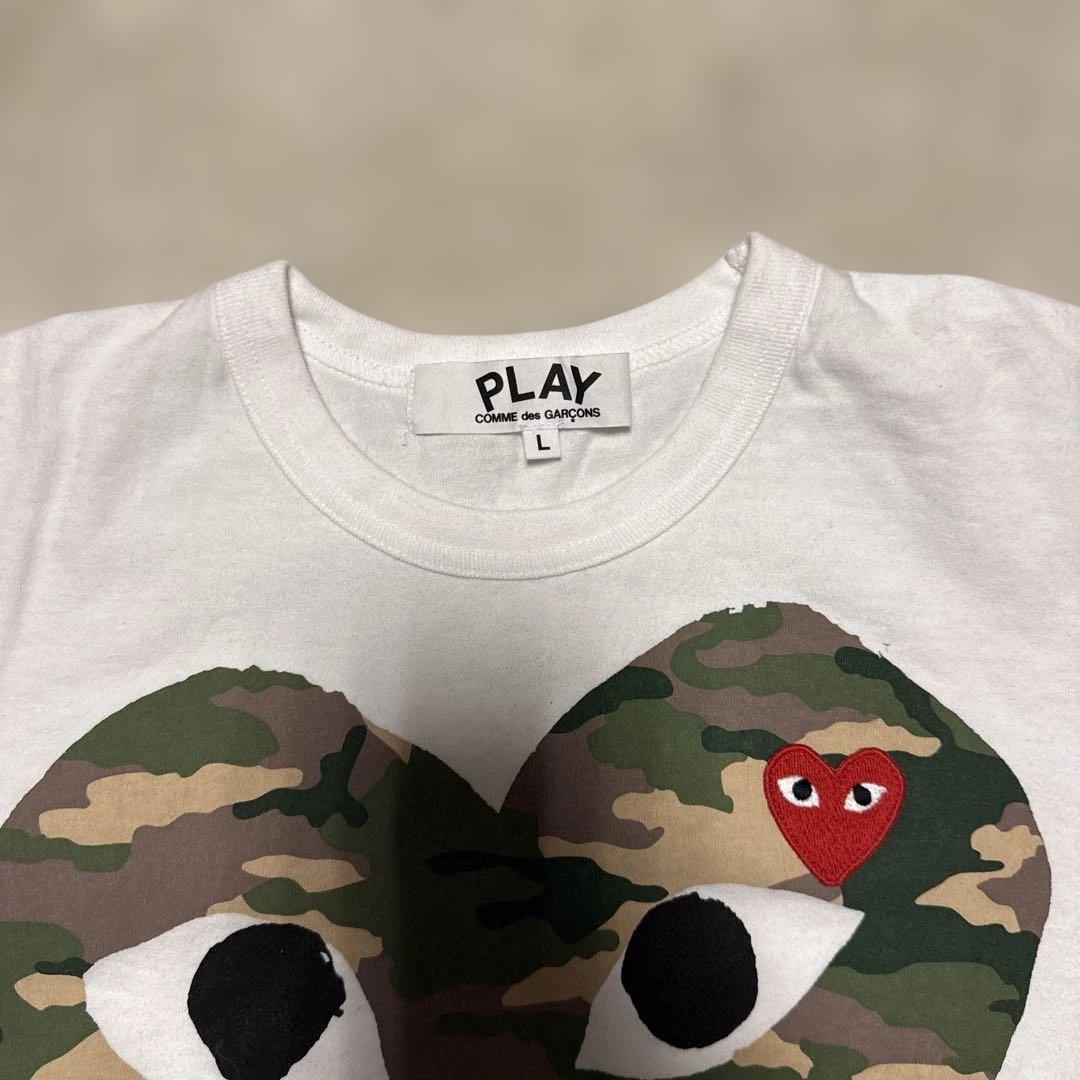 PLAY Comme des Garçons カモフラージュハート Tシャツ L