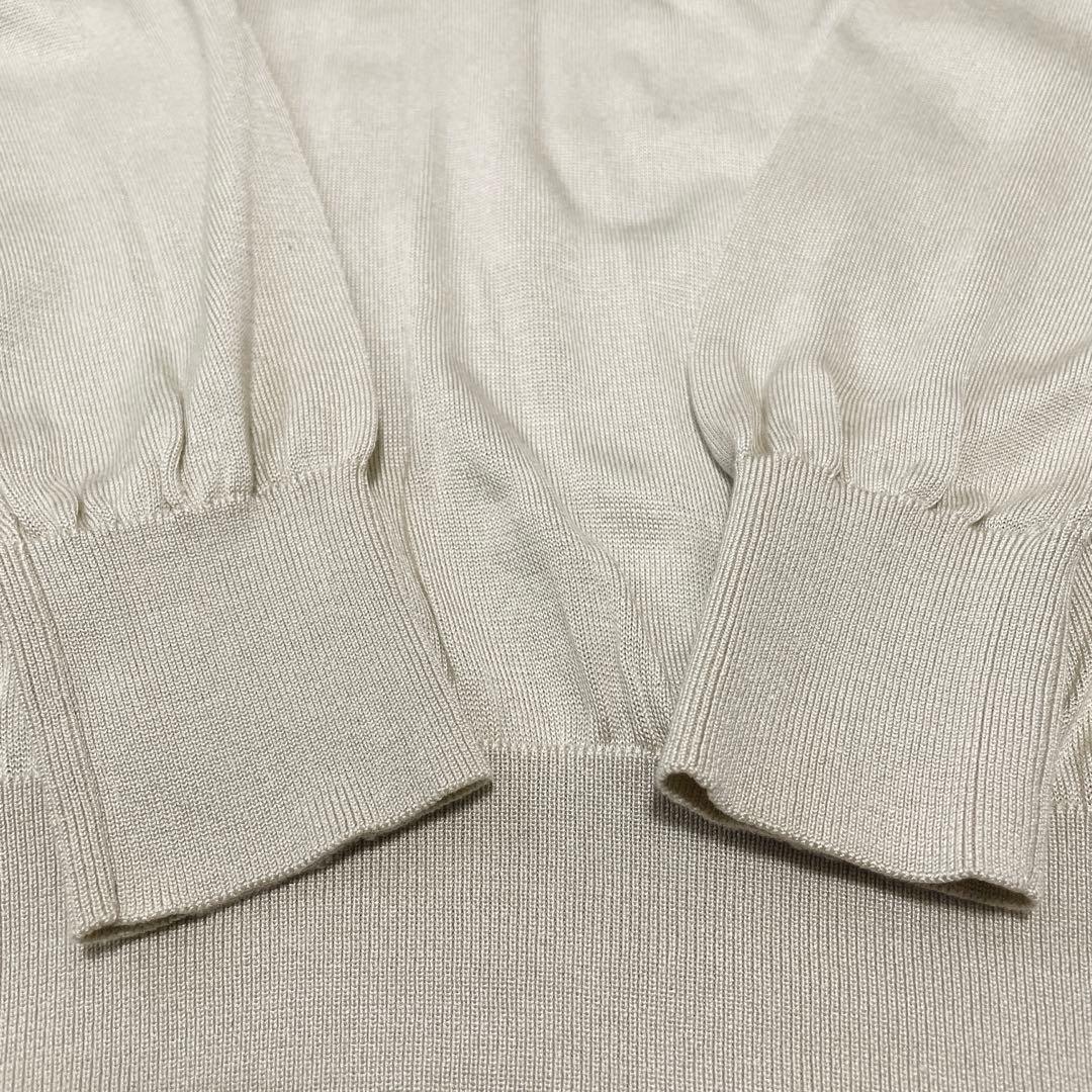 【極美品】SLOANE スローン 18G シルク天竺 クルーネック ベージュ