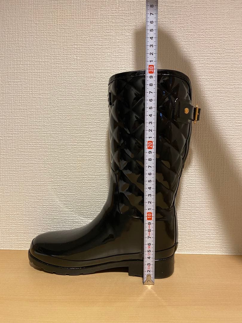 HUNTERリファインド キルテッド グロス ショート 黒