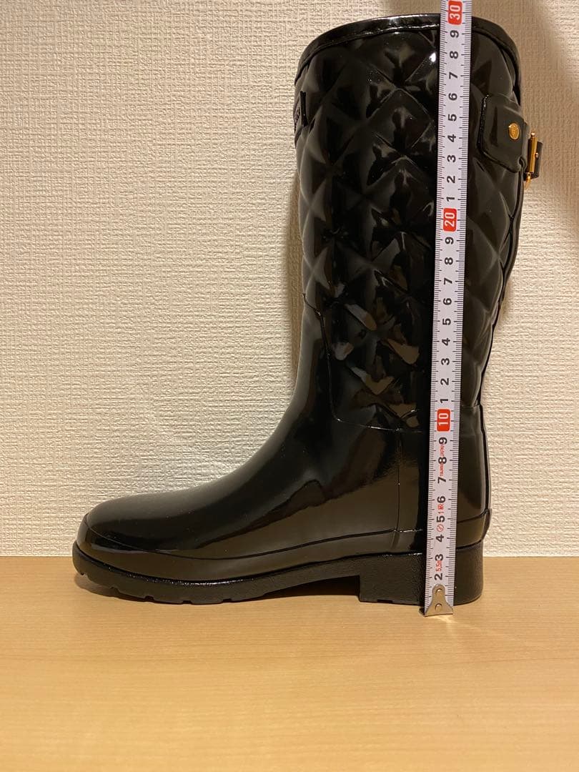 HUNTERリファインド キルテッド グロス ショート 黒